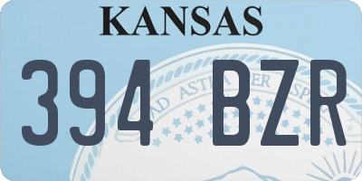 KS license plate 394BZR