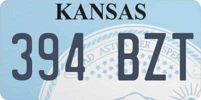 KS license plate 394BZT
