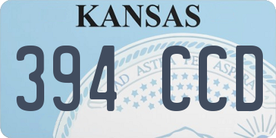 KS license plate 394CCD
