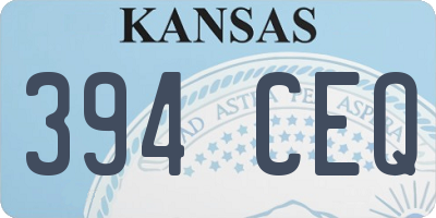 KS license plate 394CEQ