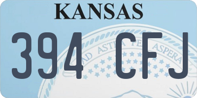 KS license plate 394CFJ