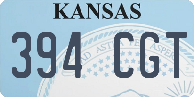 KS license plate 394CGT