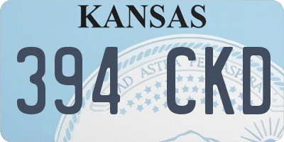 KS license plate 394CKD