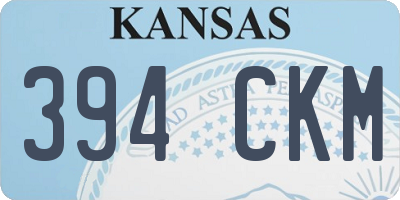 KS license plate 394CKM