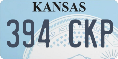 KS license plate 394CKP