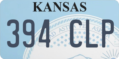 KS license plate 394CLP