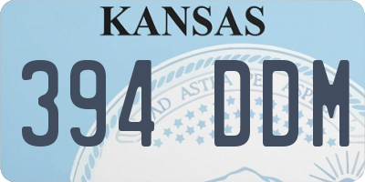 KS license plate 394DDM