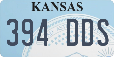 KS license plate 394DDS