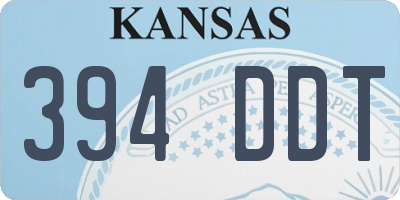 KS license plate 394DDT