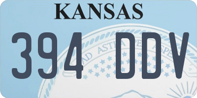 KS license plate 394DDV