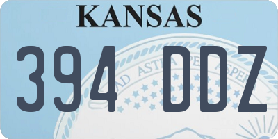 KS license plate 394DDZ