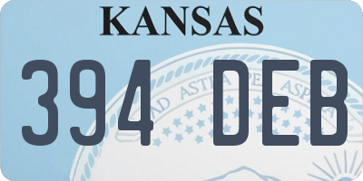 KS license plate 394DEB