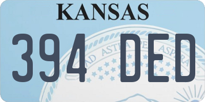 KS license plate 394DED