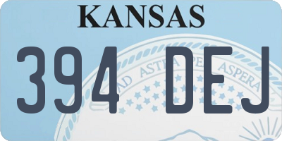 KS license plate 394DEJ