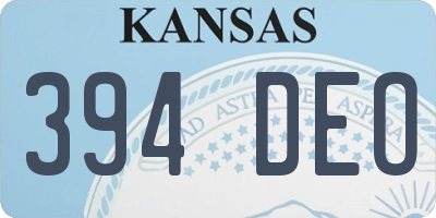 KS license plate 394DEO