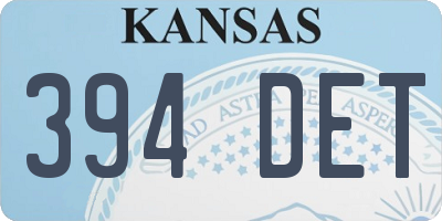 KS license plate 394DET