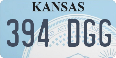 KS license plate 394DGG