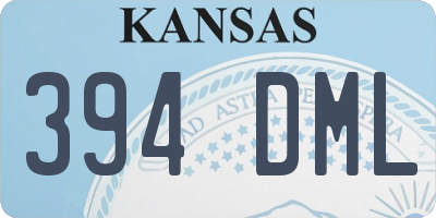 KS license plate 394DML