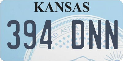 KS license plate 394DNN