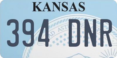 KS license plate 394DNR