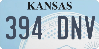 KS license plate 394DNV