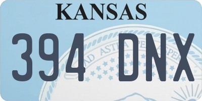 KS license plate 394DNX