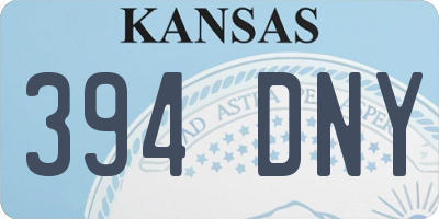 KS license plate 394DNY
