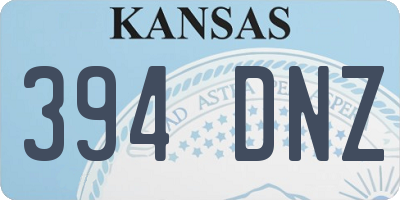 KS license plate 394DNZ