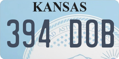 KS license plate 394DOB