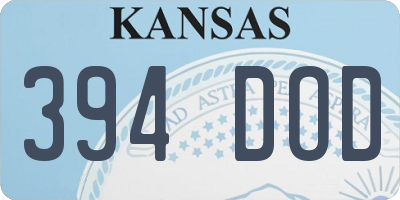KS license plate 394DOD
