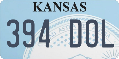 KS license plate 394DOL