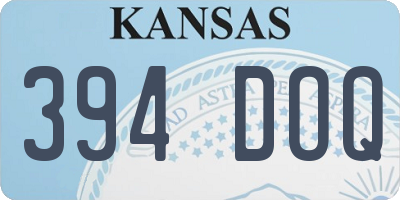 KS license plate 394DOQ