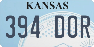 KS license plate 394DOR