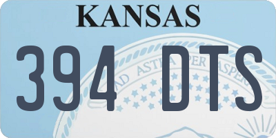 KS license plate 394DTS