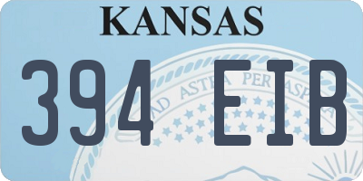 KS license plate 394EIB