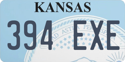 KS license plate 394EXE