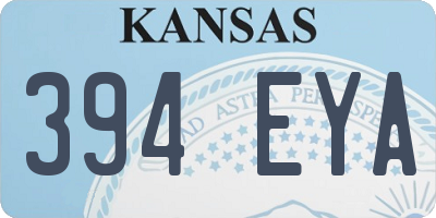 KS license plate 394EYA