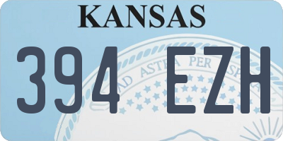 KS license plate 394EZH