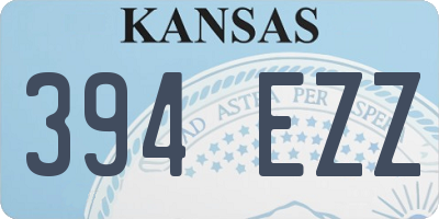 KS license plate 394EZZ