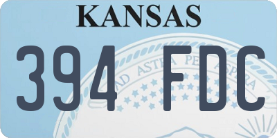 KS license plate 394FDC