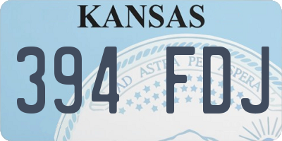KS license plate 394FDJ