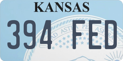 KS license plate 394FED
