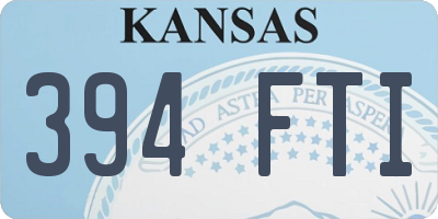 KS license plate 394FTI