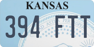 KS license plate 394FTT