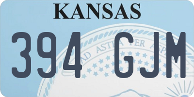KS license plate 394GJM