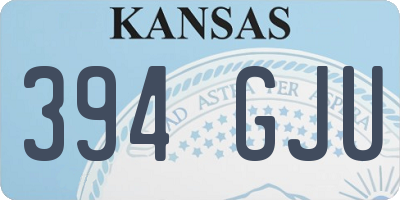 KS license plate 394GJU