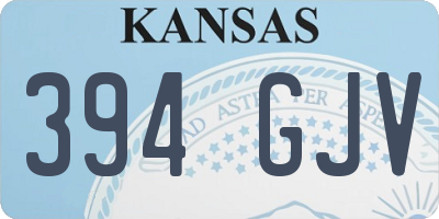 KS license plate 394GJV