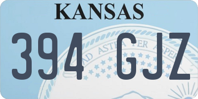 KS license plate 394GJZ