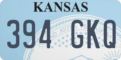 KS license plate 394GKQ