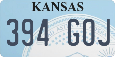 KS license plate 394GOJ